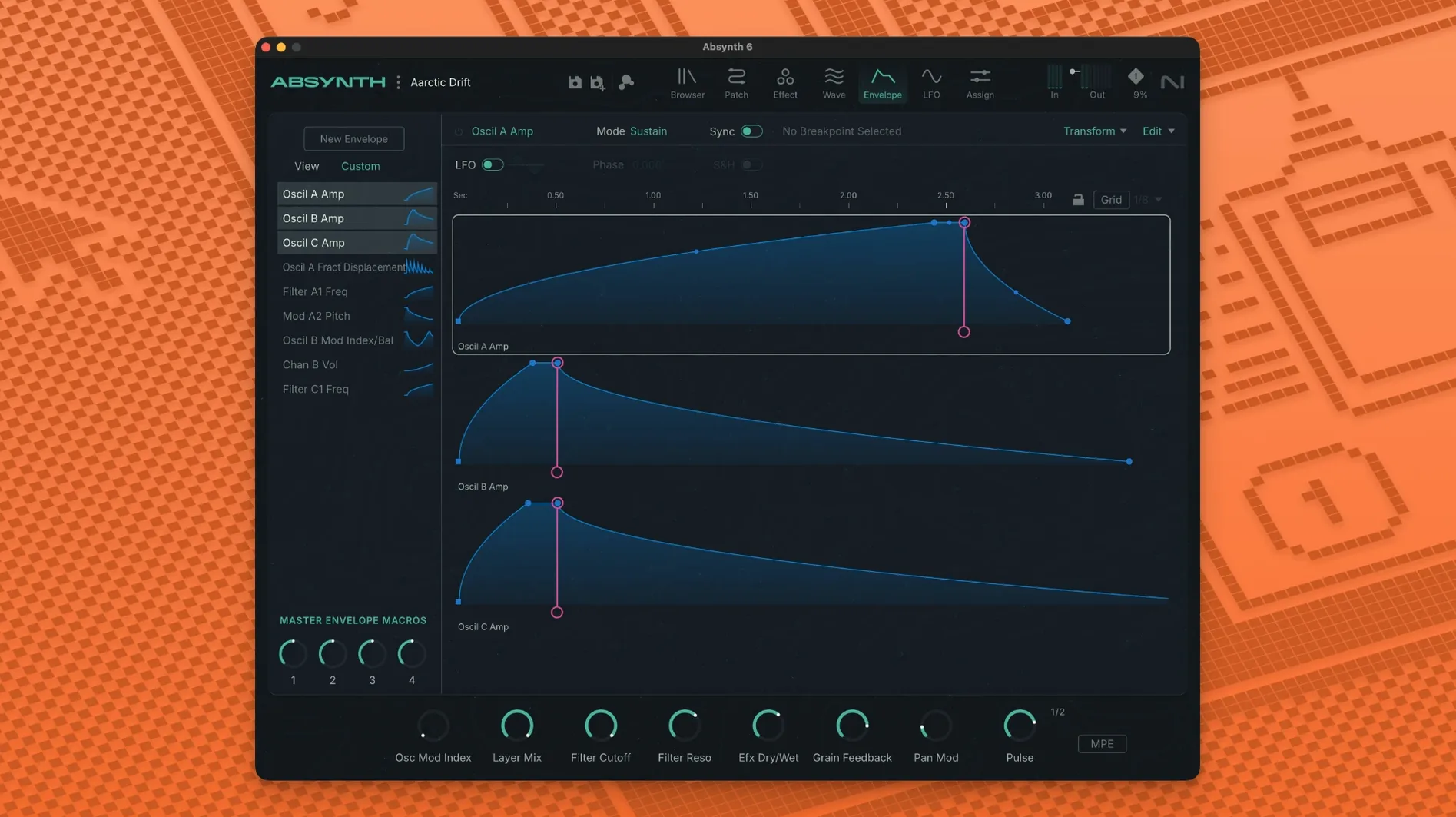 Absynth — tour 5 Absynth toolbar view 5
