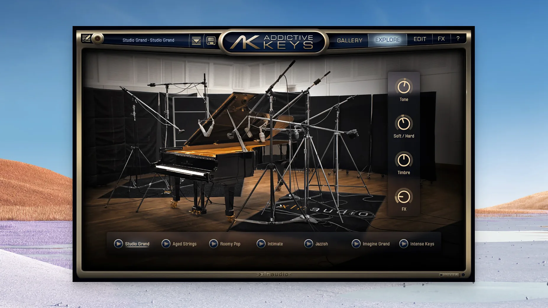 Addictive Keys — tour 2 Addictive Keys toolbar view 2