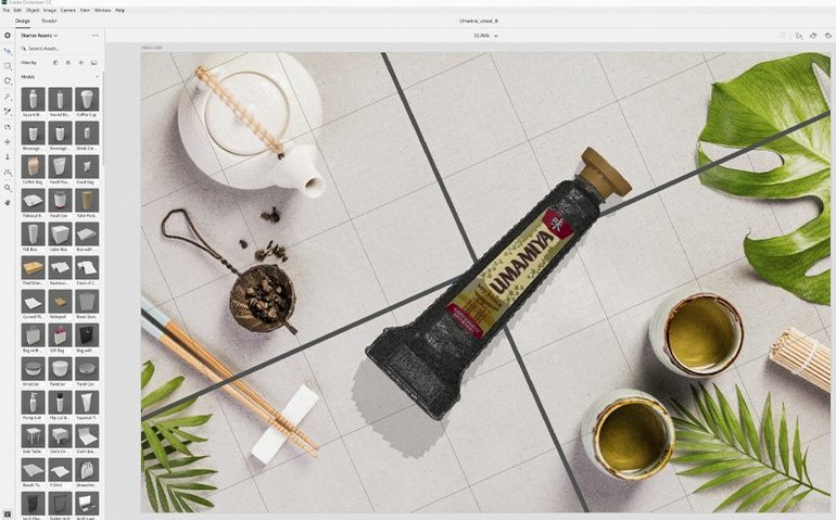 Adobe Dimension — tour 4 Adobe Dimension toolbar view 4