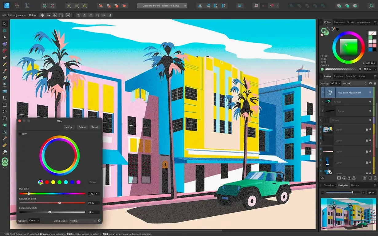 Affinity Designer — tour 3 Affinity Designer toolbar view 3