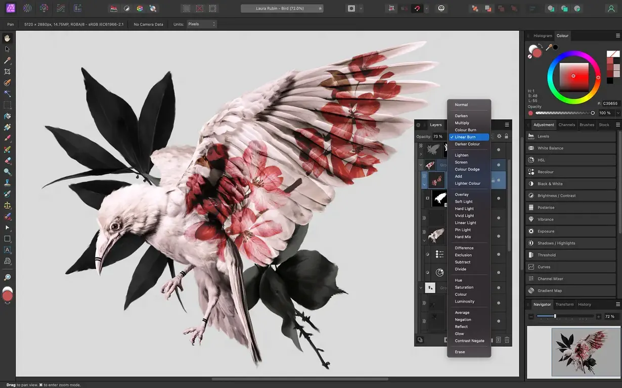 Affinity Photo — tour 2 Affinity Photo toolbar view 2
