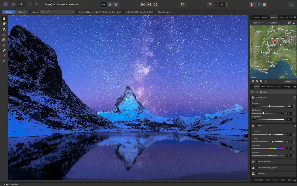 Affinity Photo — tour 3 Affinity Photo toolbar view 3