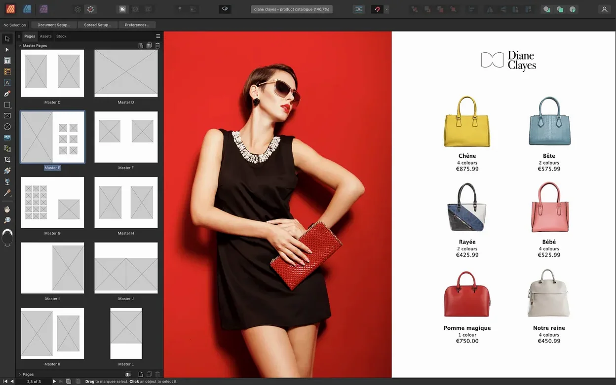 Affinity Publisher — tour 2 Affinity Publisher toolbar view 2