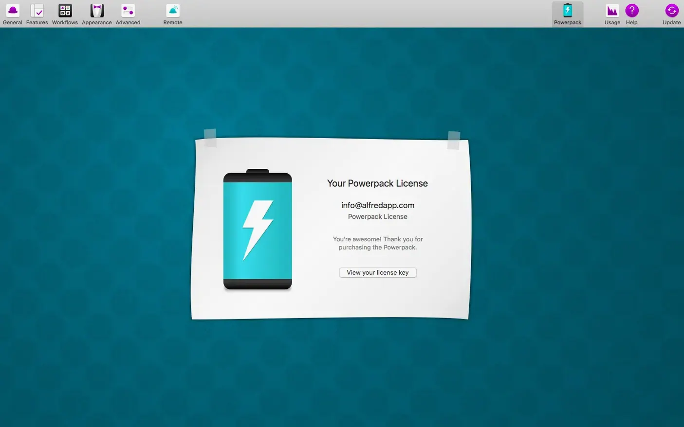 Alfred 5 Powerpack image 2 of 4 Screen 2 of Alfred 5 Powerpack