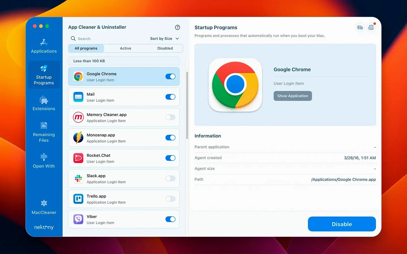 App Cleaner & Uninstaller — tour 2 App Cleaner & Uninstaller toolbar view 2