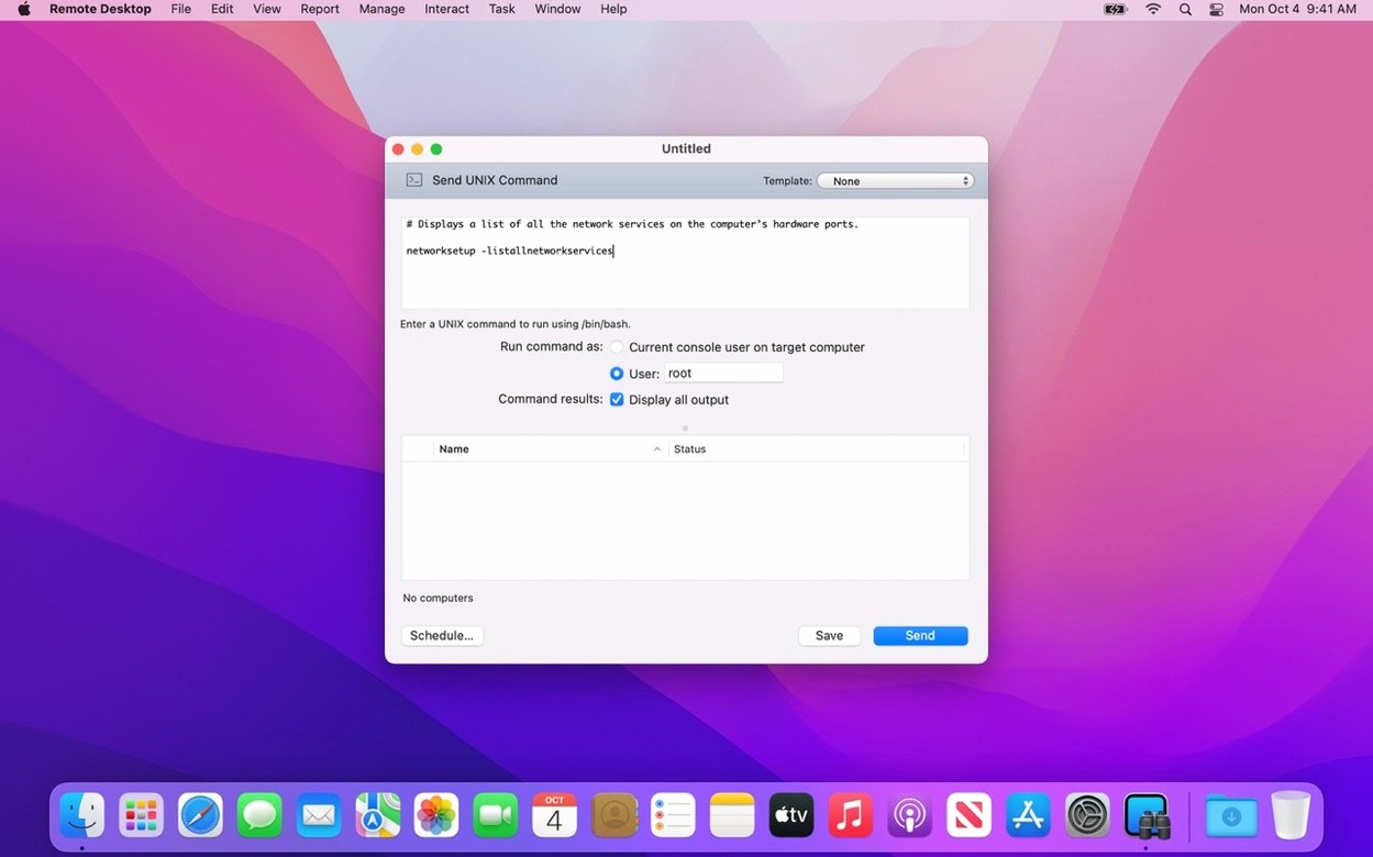 Screen 3 of Apple Remote Desktop