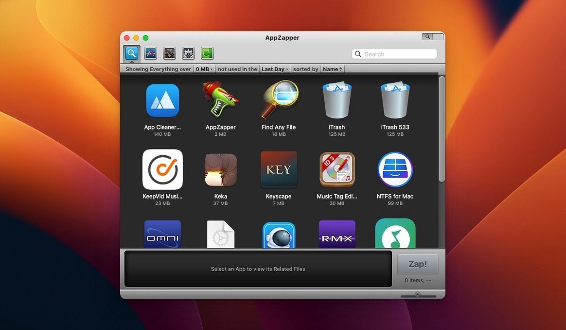 AppZapper image 1 of 3 appzapper torrent: workspace view