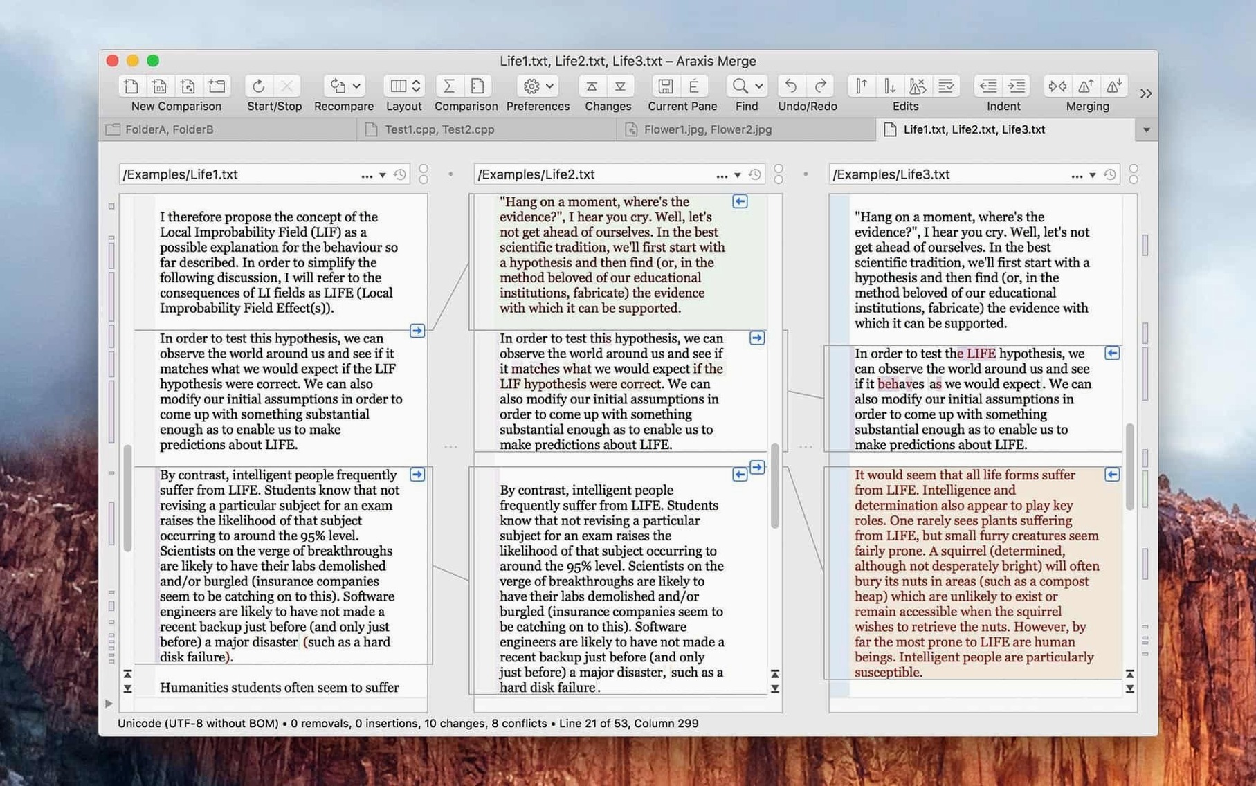 Araxis Merge — tour 3 Araxis Merge toolbar view 3