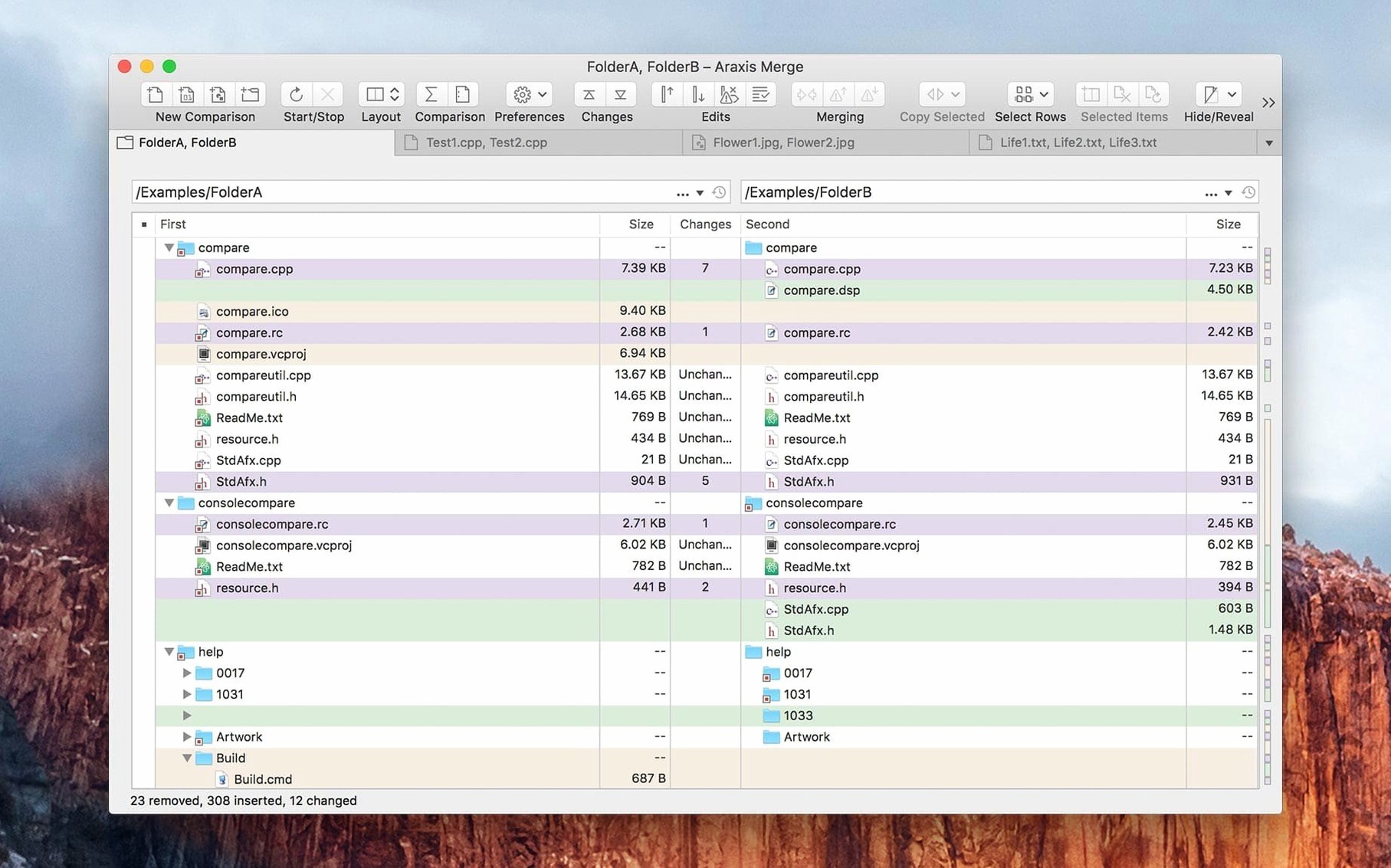 Araxis Merge — tour 4 Araxis Merge toolbar view 4