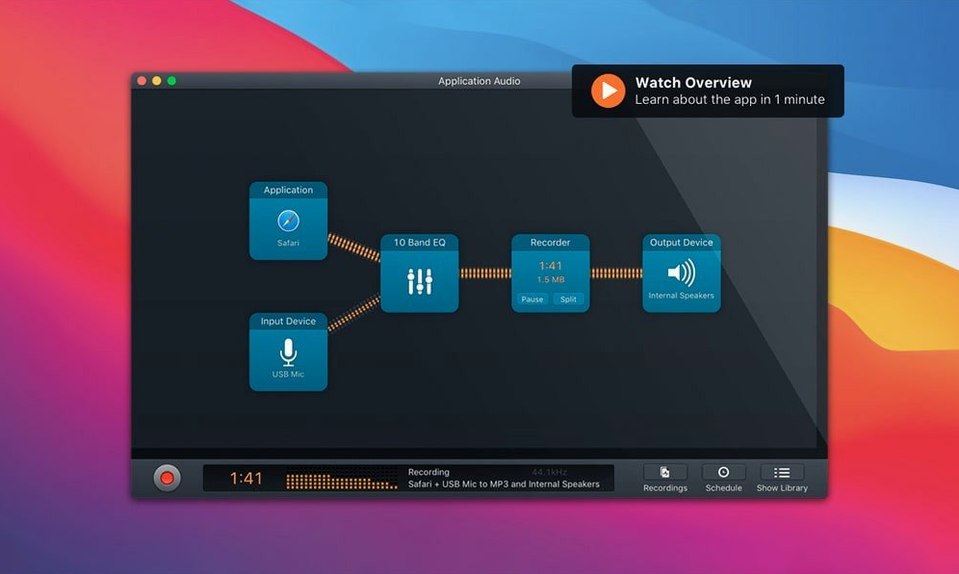 Audio Hijack — tour 1 audio hijack mac free: workspace view