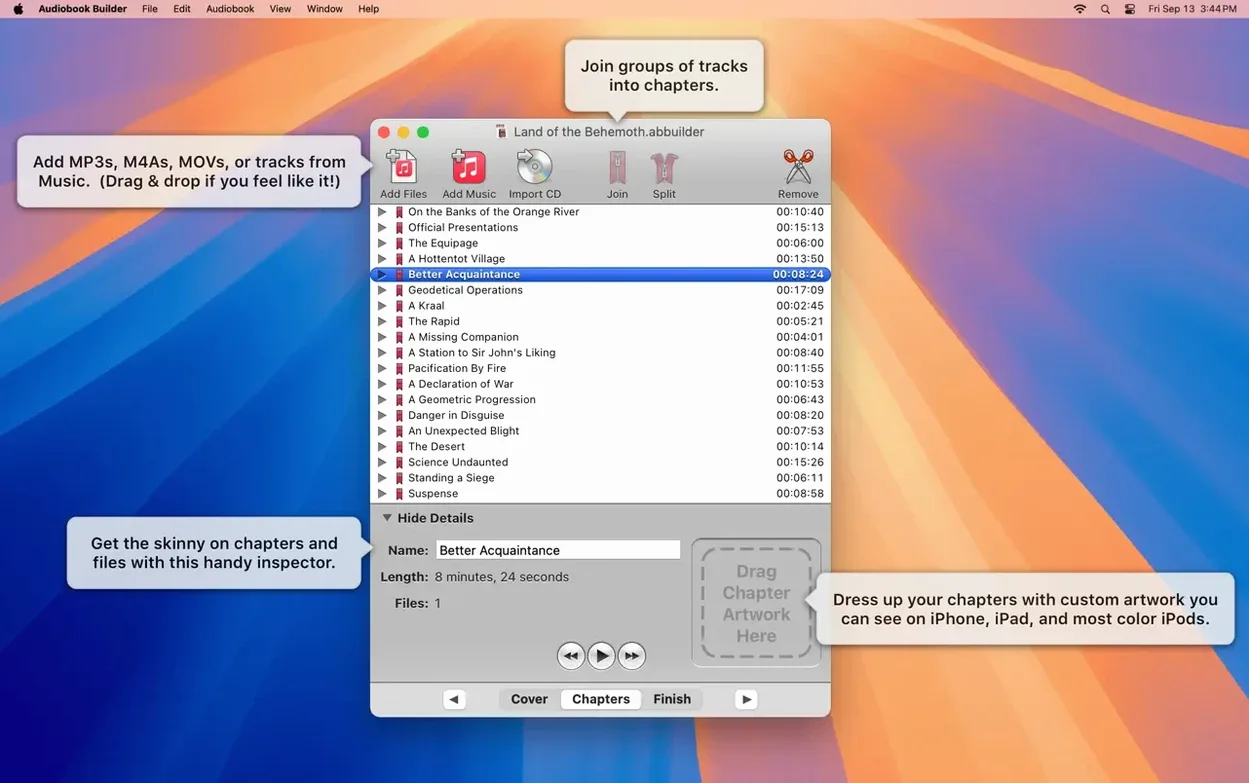 Audiobook Builder 2.2.9: audiobook builder for mac