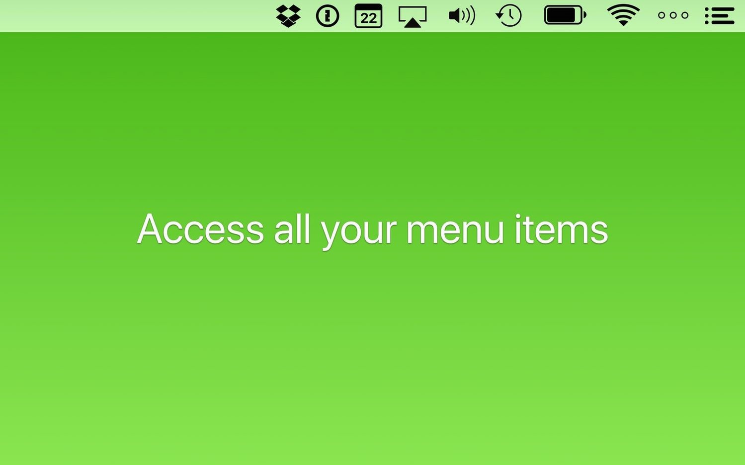 Bartender — tour 3 Bartender toolbar view 3