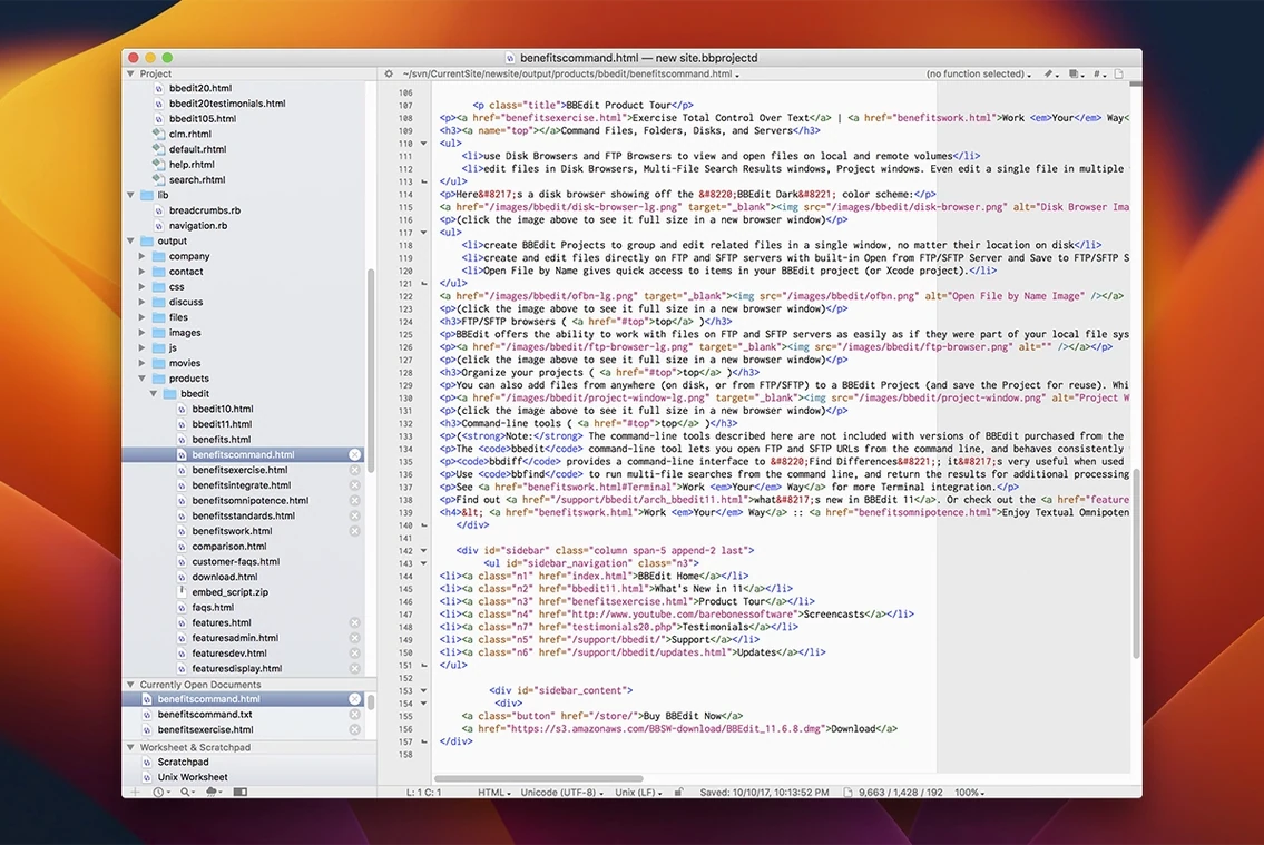 BBEdit image 2 of 2 Screen 2 of BBEdit