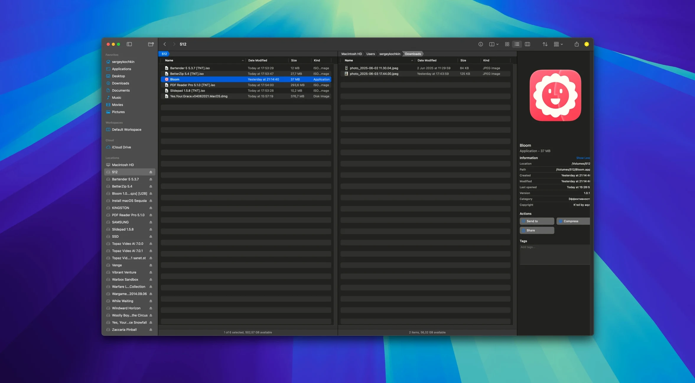 Bloom — tour 1 bloom for mac: workspace view