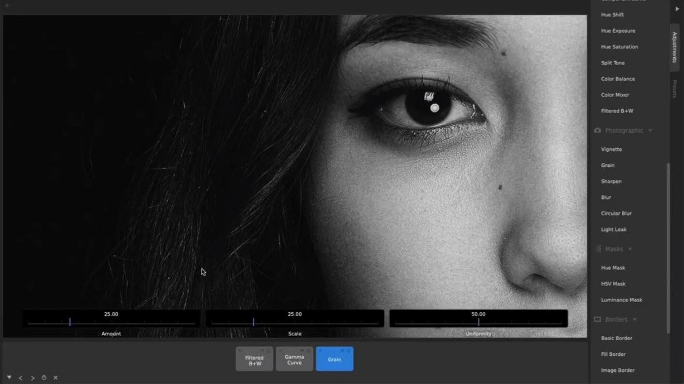 download camerabag pro for mac: workspace view