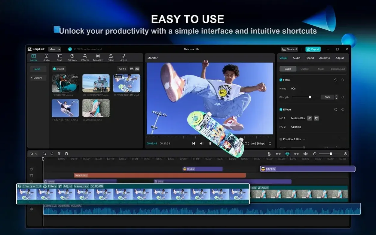 CapCut image 1 of 6 CapCut 9.3.0: cap cut pro