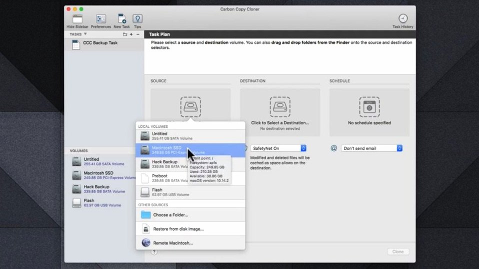 Carbon Copy Cloner image 2 of 4 Screen 2 of Carbon Copy Cloner