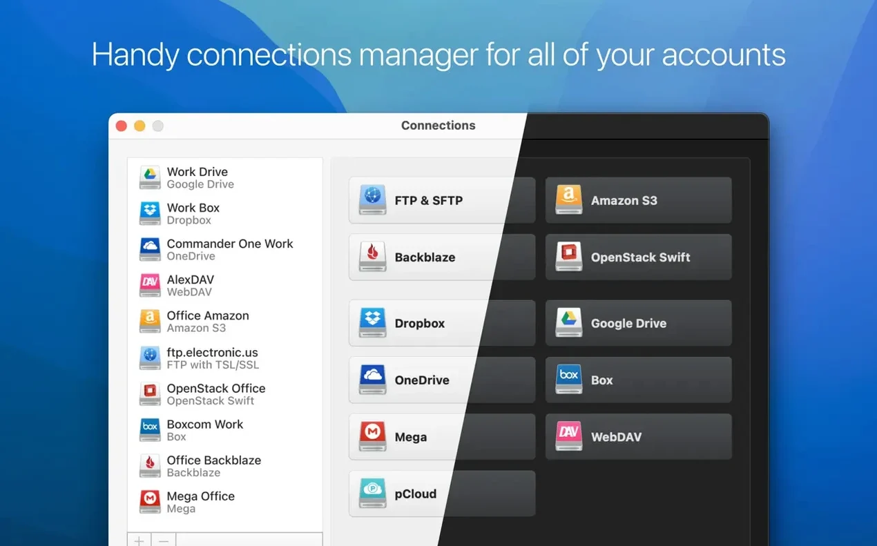 CloudMounter — tour 5 CloudMounter toolbar view 5