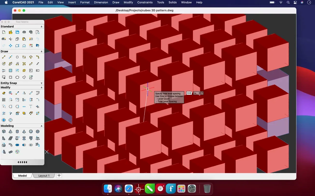 CorelCAD — tour 1 corelcad mac: workspace view