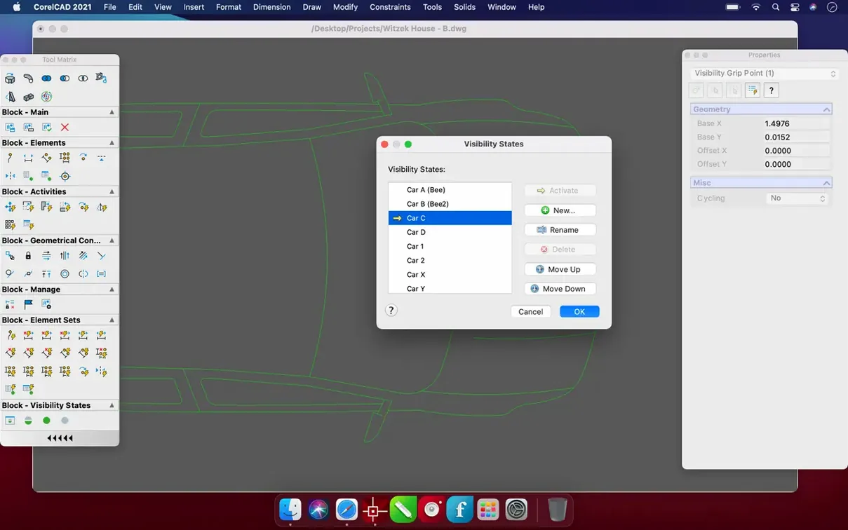 CorelCAD — tour 4 CorelCAD toolbar view 4