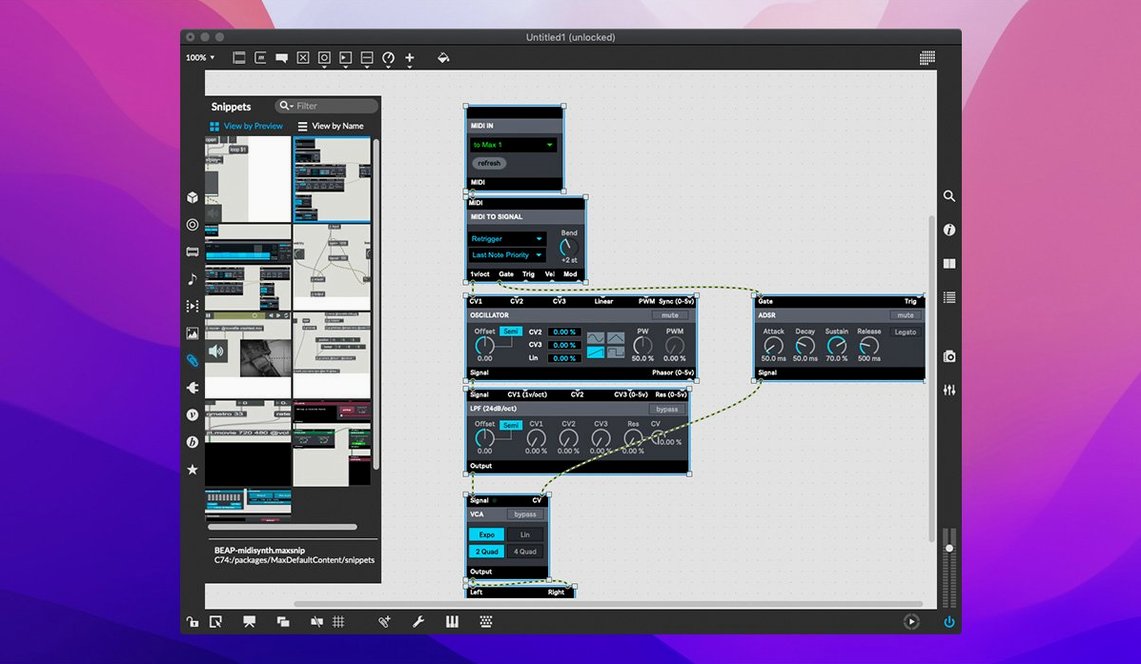 Cycling '74 Max — tour 1 max crack mac: workspace view