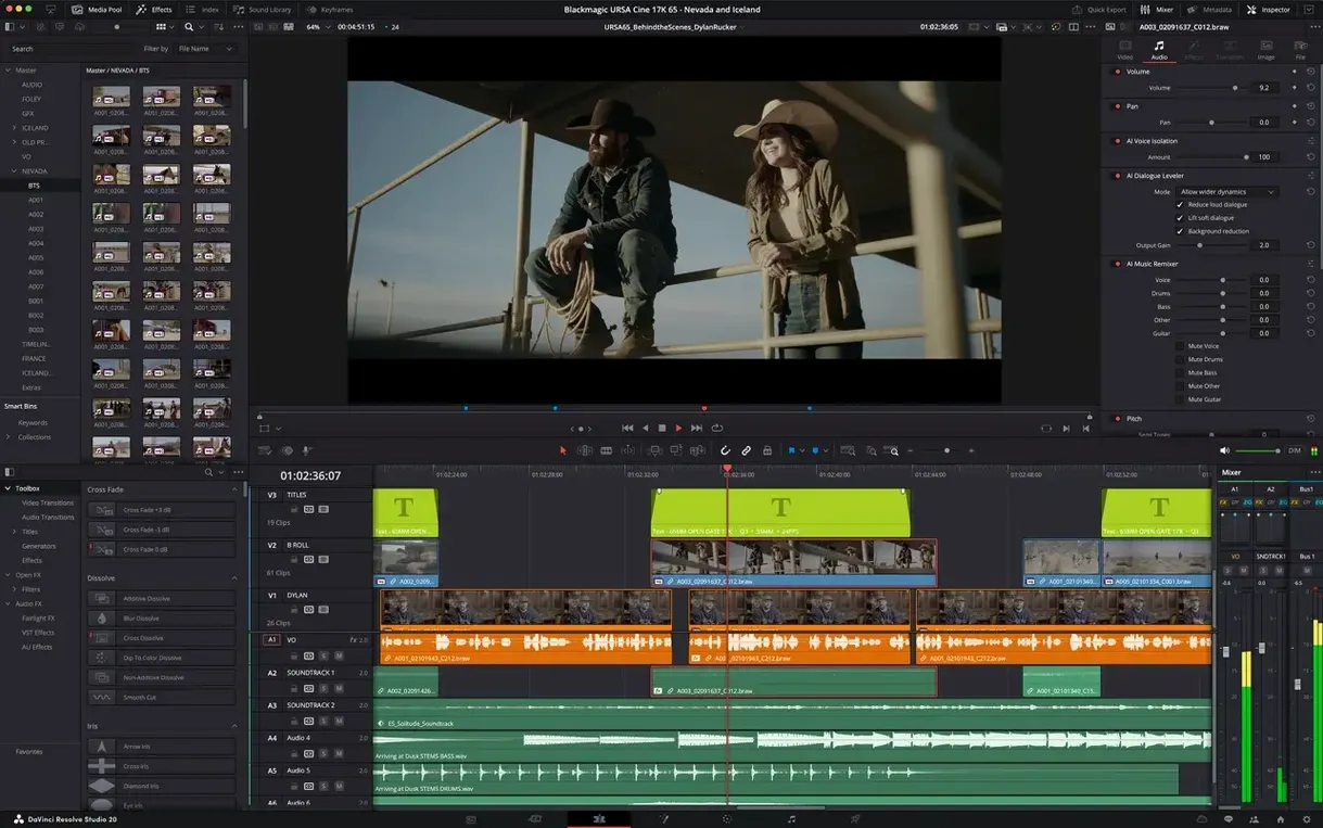 DaVinci Resolve Studio — tour 2 DaVinci Resolve Studio toolbar view 2