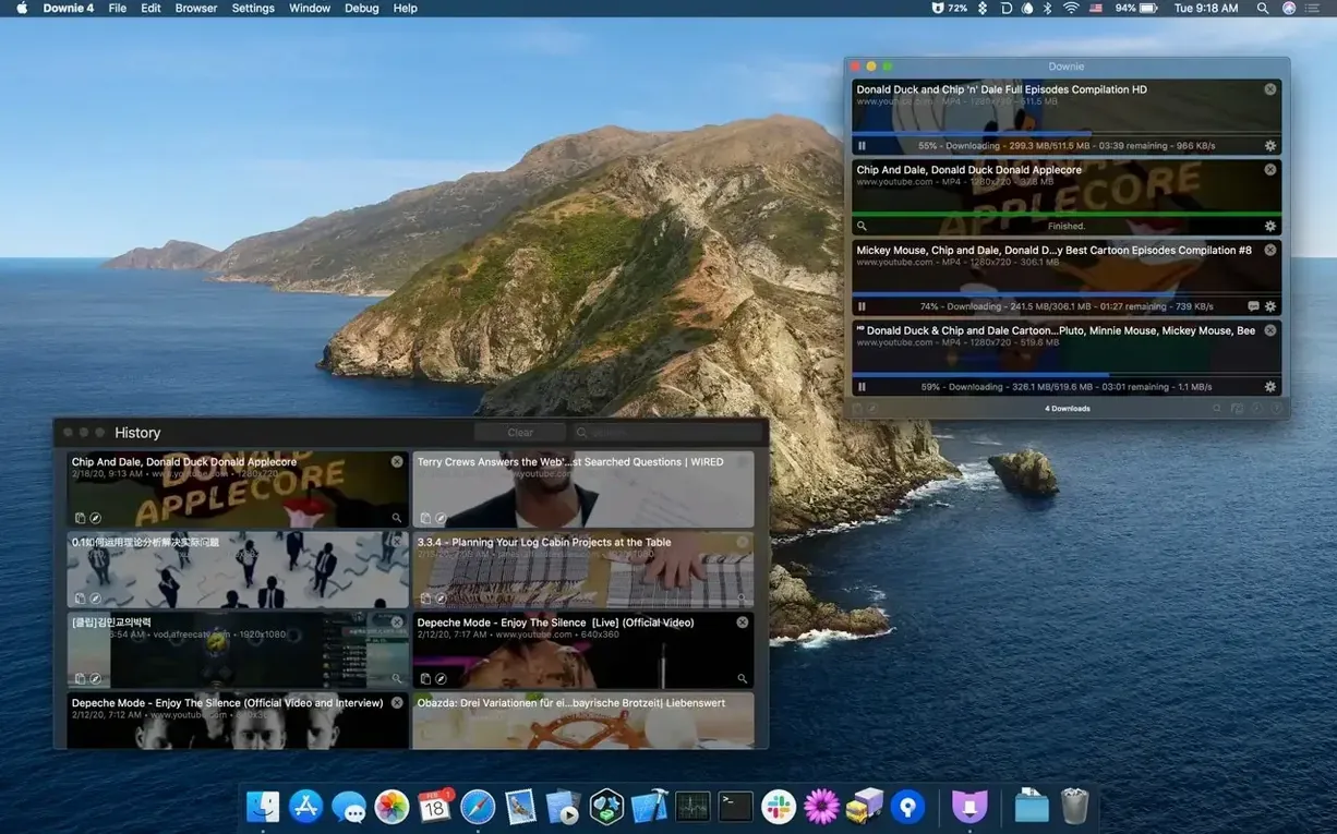 Downie — tour 3 Downie toolbar view 3
