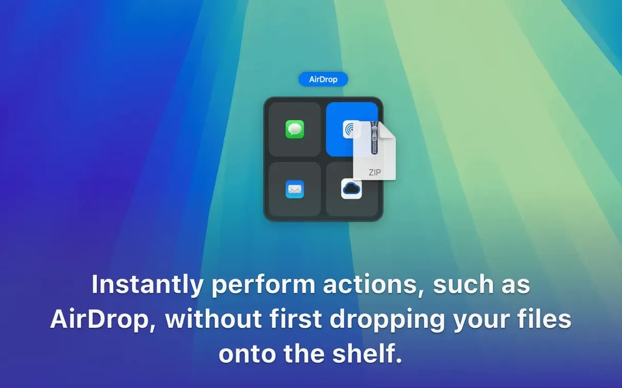Dropover — tour 7 Dropover toolbar view 7
