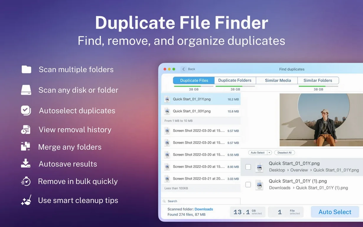 Duplicate File Finder Pro image 1 of 4 add dropbox to mac finder: workspace view