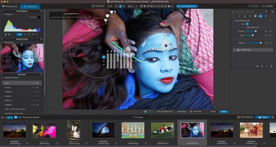DxO PhotoLab — tour 3 DxO PhotoLab toolbar view 3