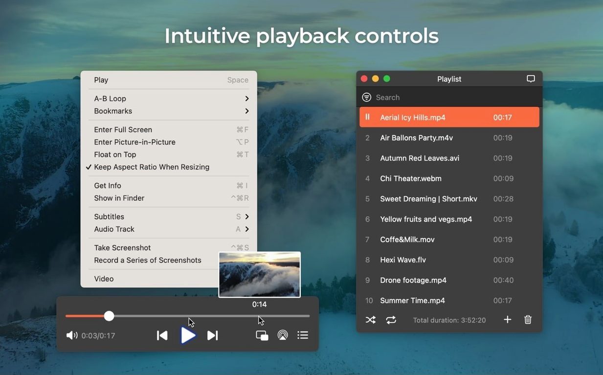 Elmedia Player Pro — tour 2 Elmedia Player Pro toolbar view 2