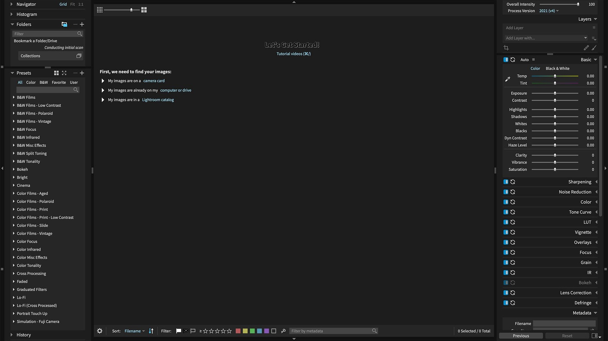 Exposure X7 image 1 of 4 x7: workspace view
