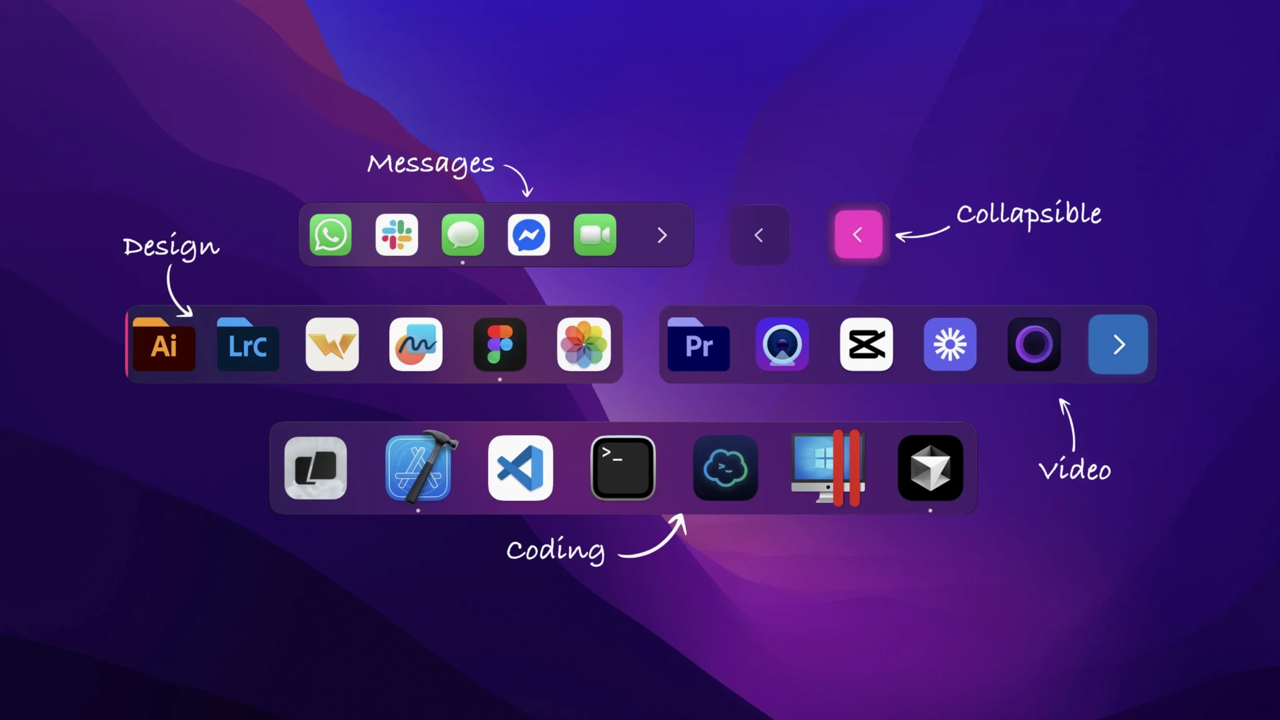 extraDock image 1 of 1 download extradock for mac: workspace view