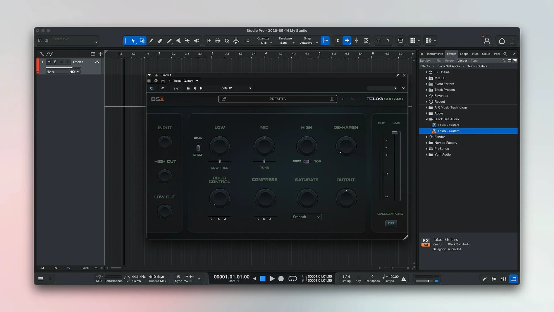 Fender Studio Pro toolbar view 4
