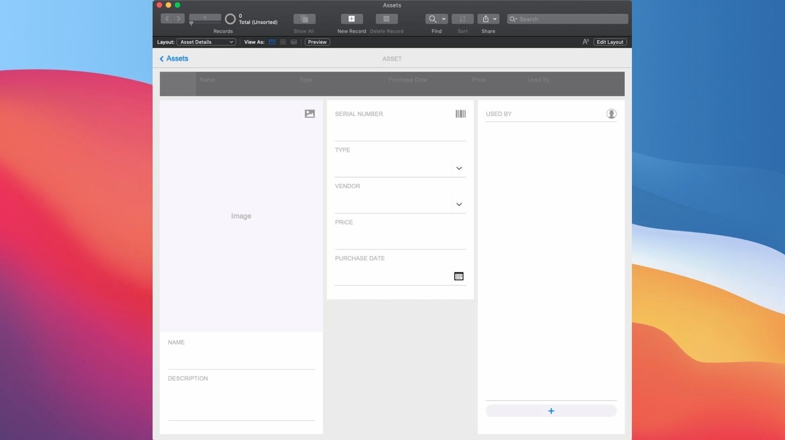 FileMaker Pro — tour 3 FileMaker Pro toolbar view 3