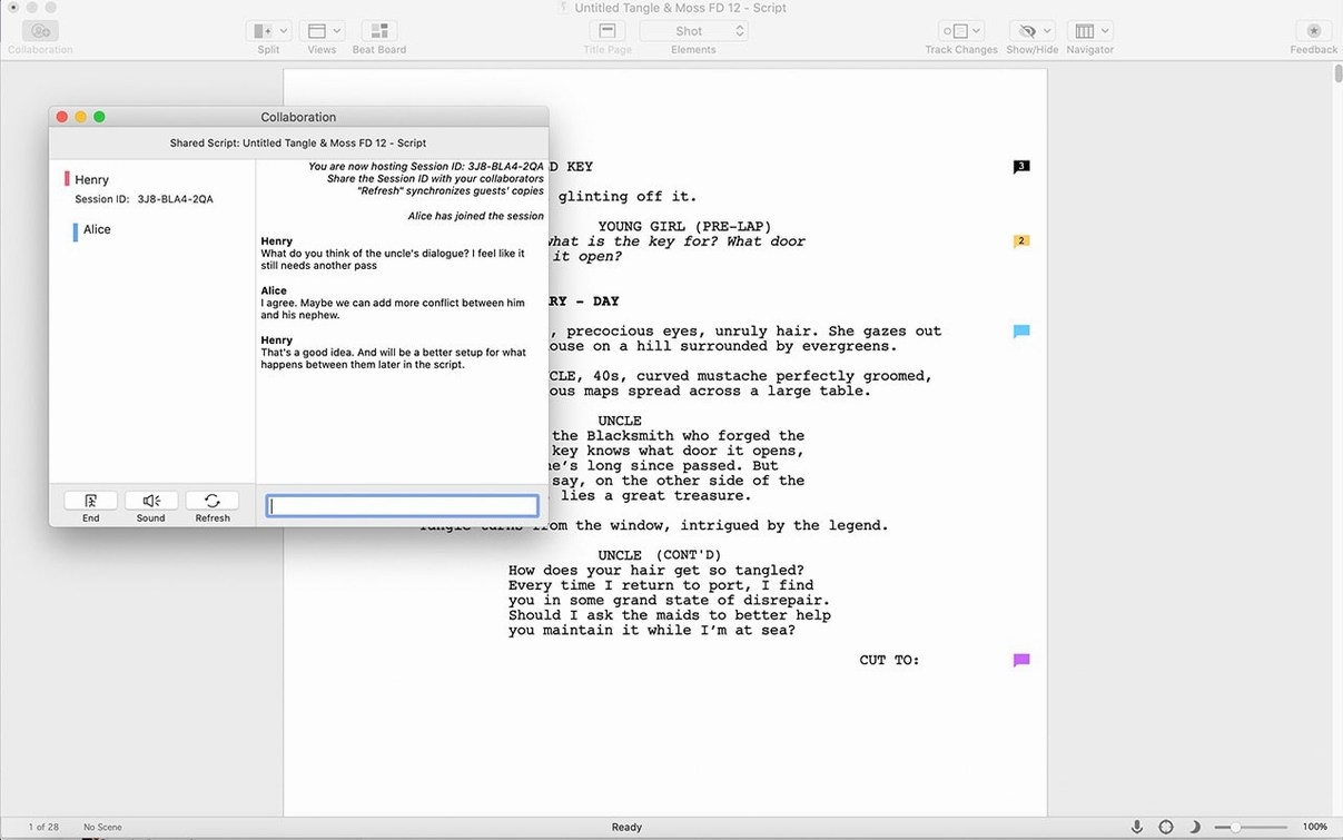 Final Draft image 3 of 4 Screen 3 of Final Draft
