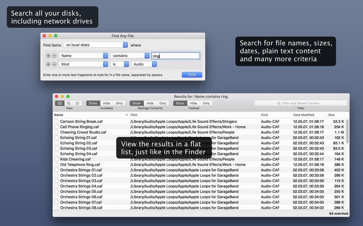 Find Any File — tour 1 Find Any File 2.6.1: find any file mac free download
