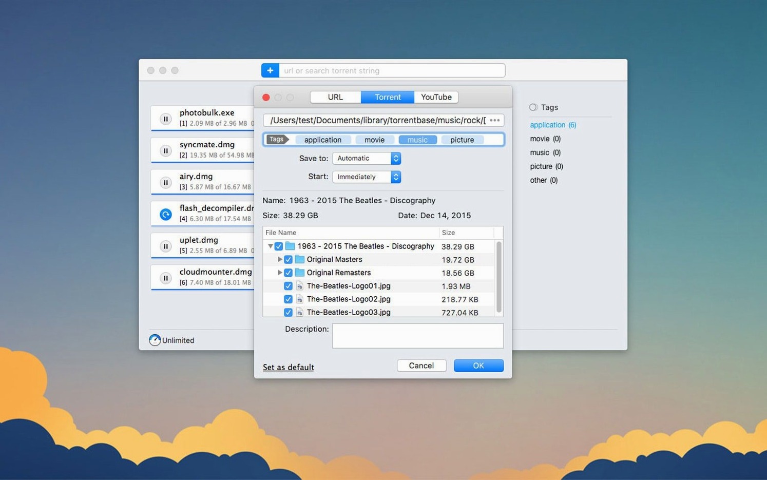 Folx Pro — tour 4 Folx Pro toolbar view 4