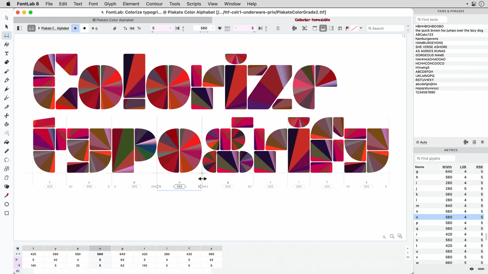 FontLab — tour 4 FontLab toolbar view 4