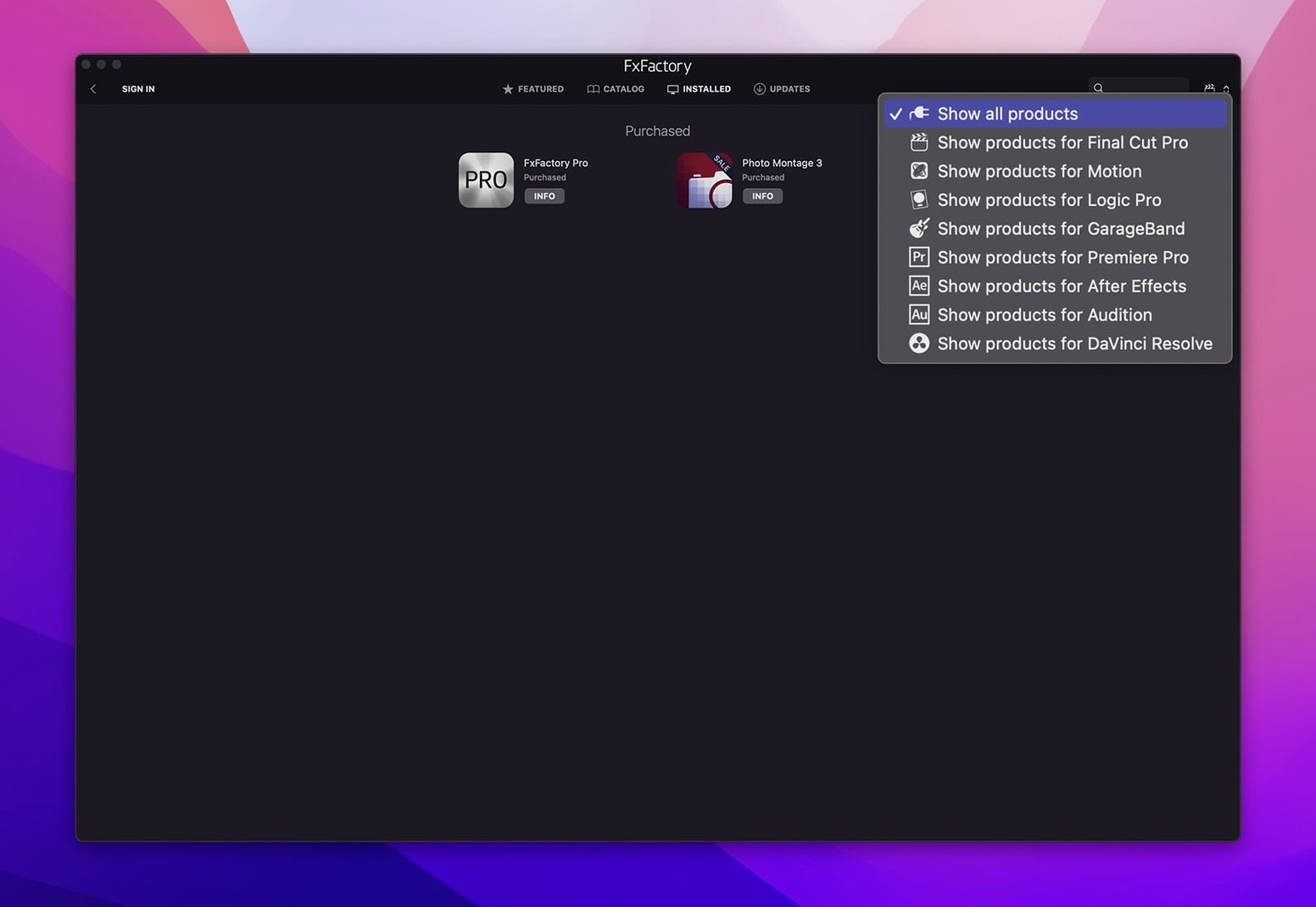 FxFactory Pro image 4 of 4 Screen 4 of FxFactory Pro