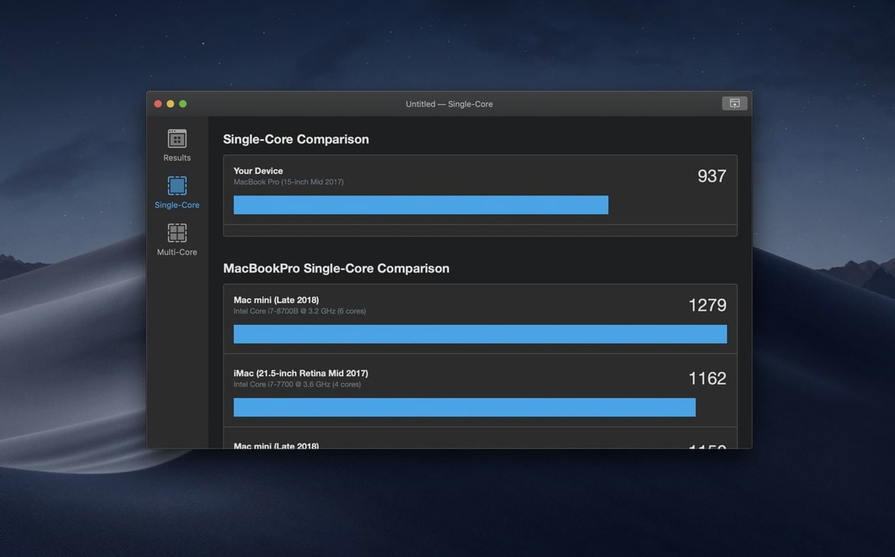 Geekbench 7 — tour 3 Geekbench 7 toolbar view 3