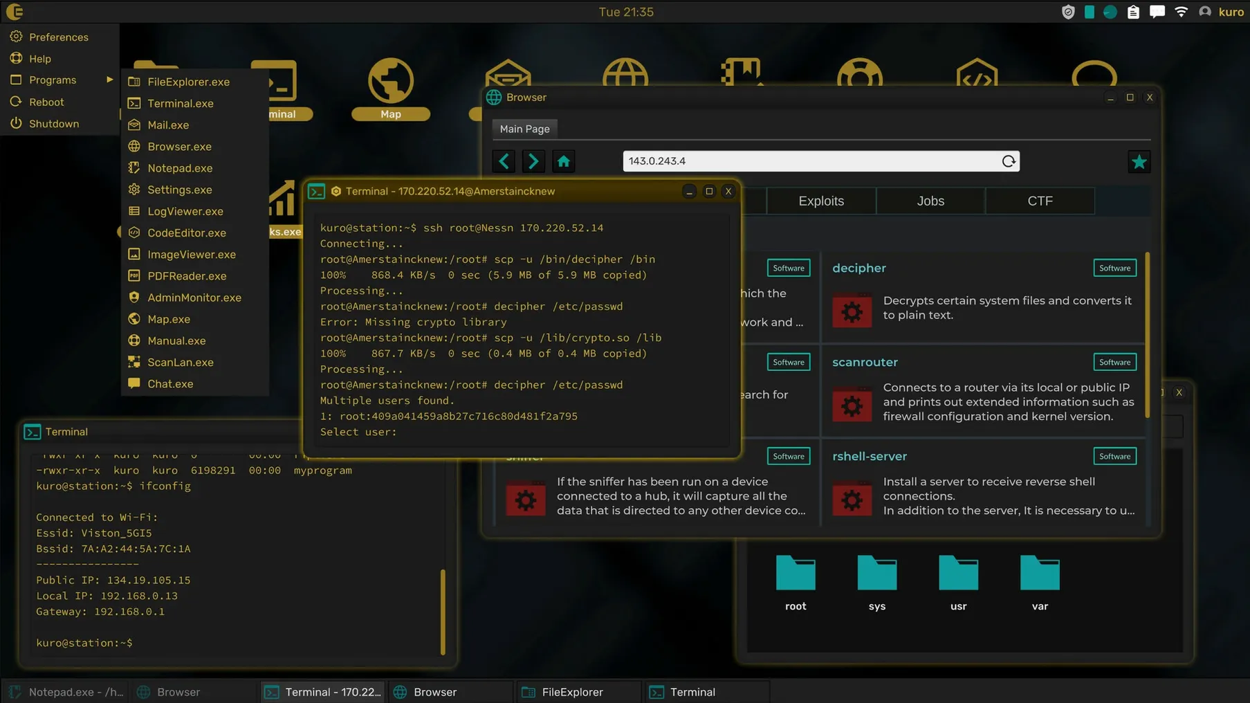 Grey Hack toolbar view 2