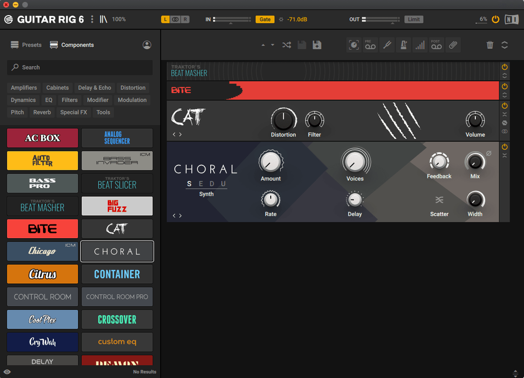 Guitar Rig — tour 3 Guitar Rig toolbar view 3