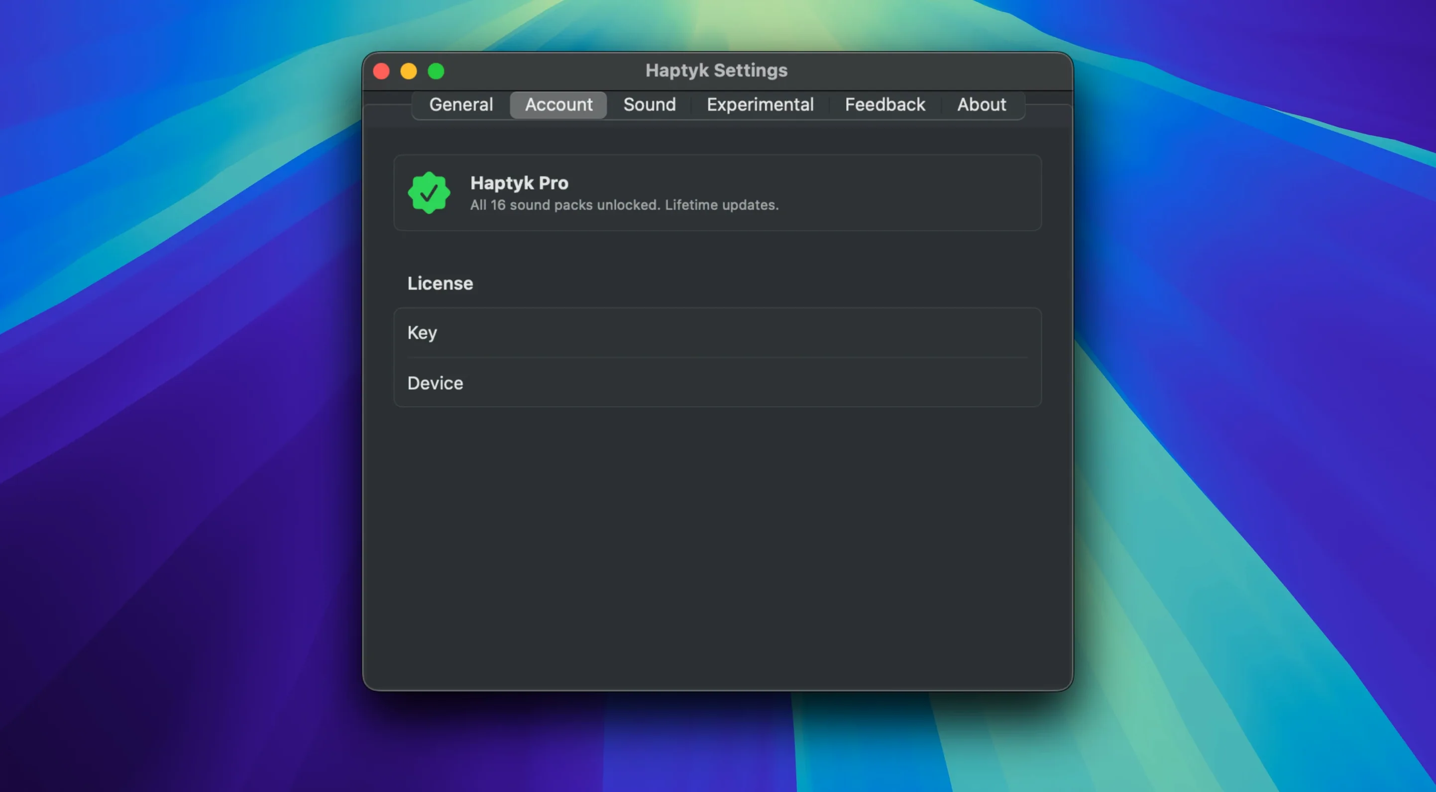 Haptyk toolbar view 2