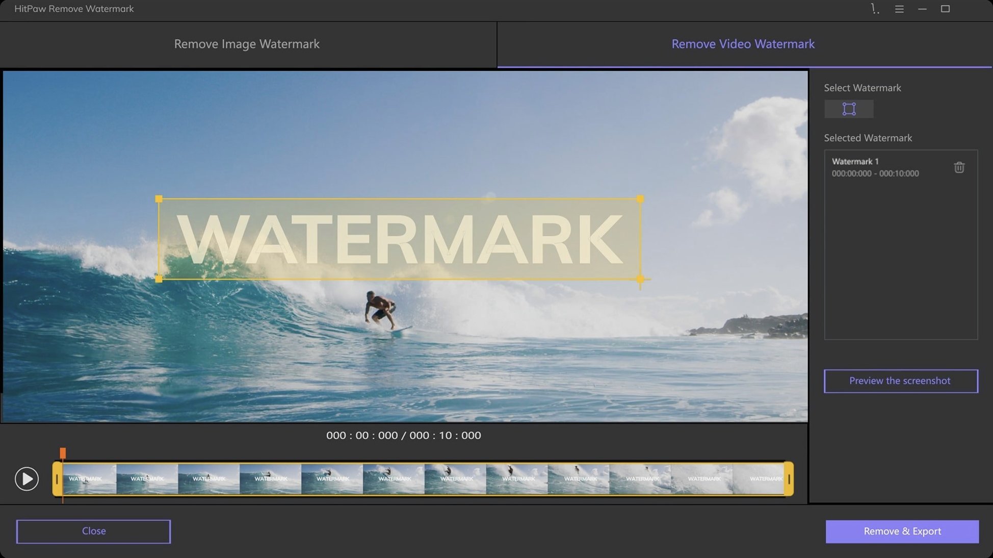 HitPaw Watermark Remover image 2 of 4 Screen 2 of HitPaw Watermark Remover