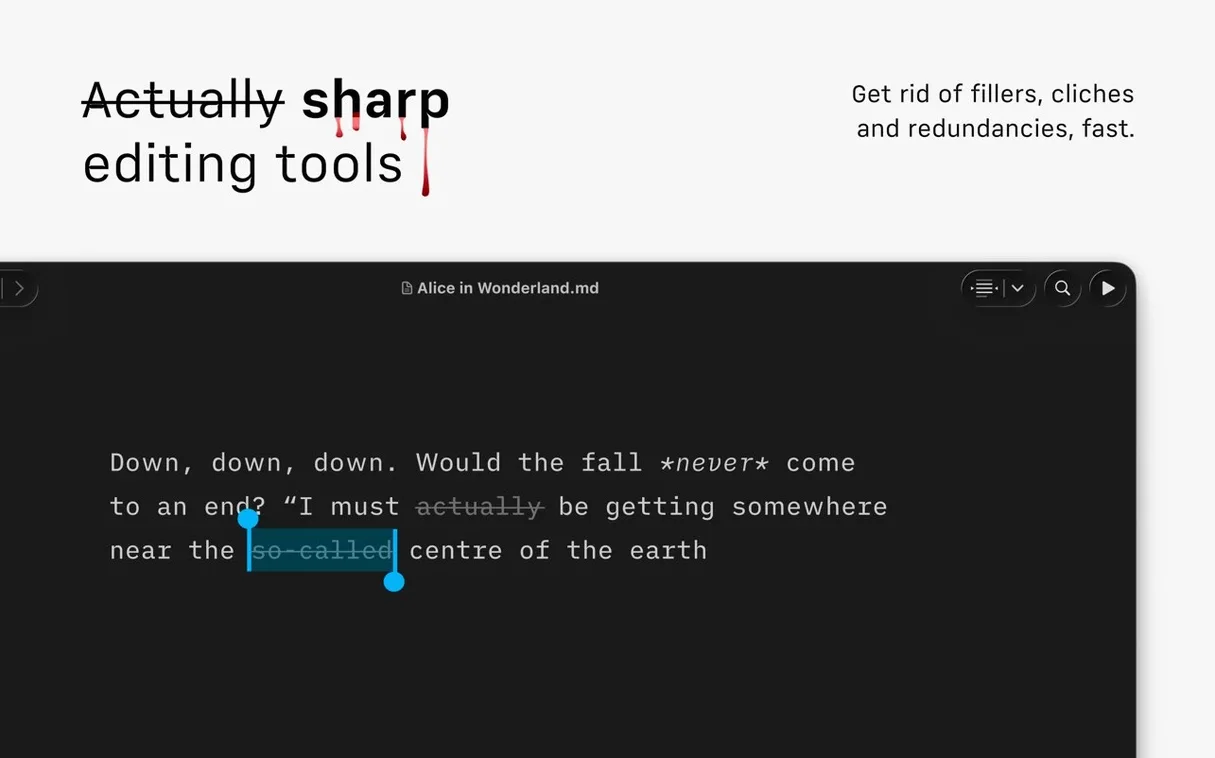 iA Writer — tour 4 iA Writer toolbar view 4
