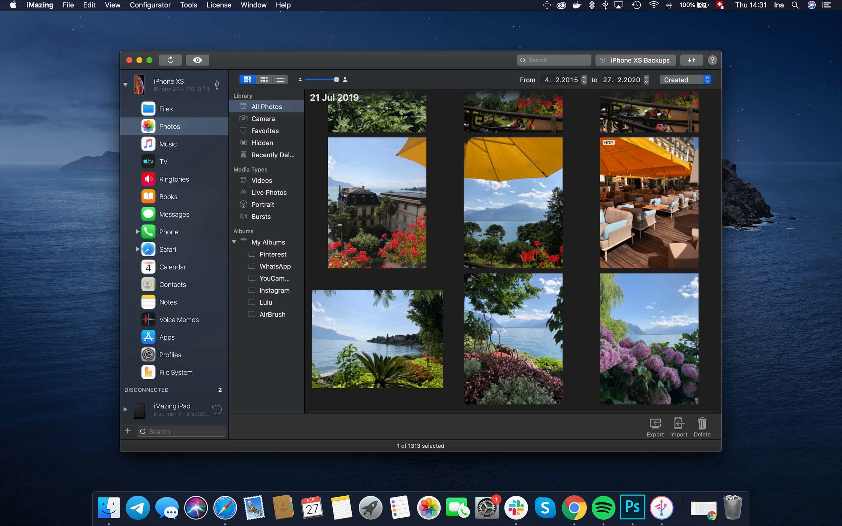 iMazing — tour 2 iMazing toolbar view 2