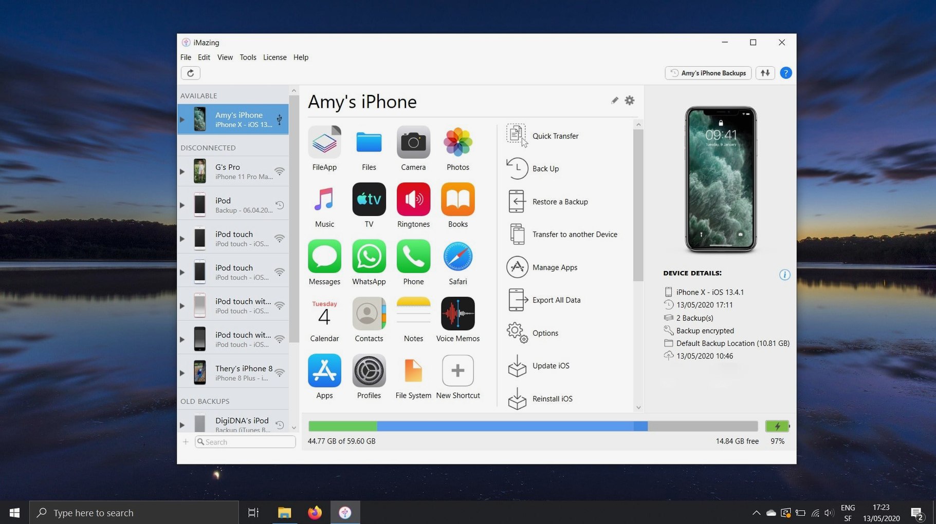 iMazing — tour 3 iMazing toolbar view 3