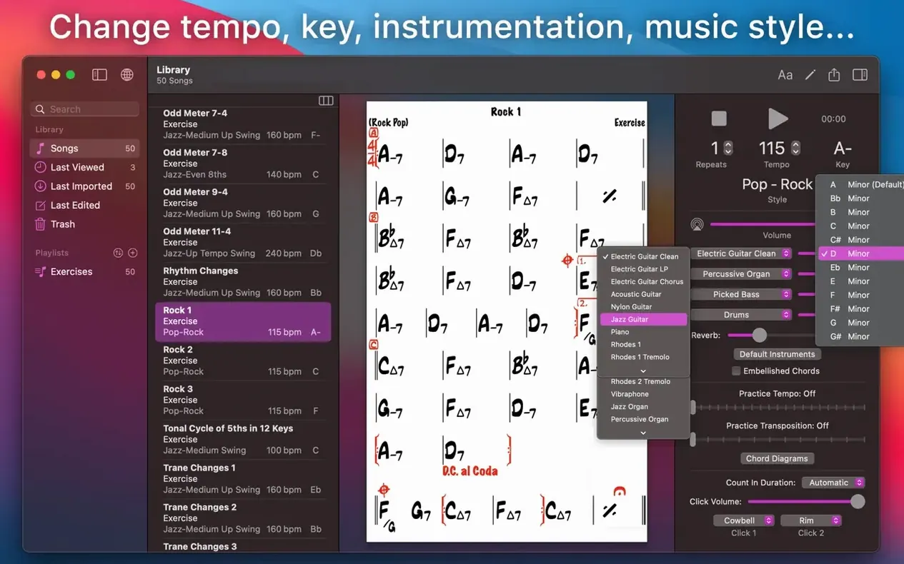 iReal Pro — tour 2 iReal Pro toolbar view 2