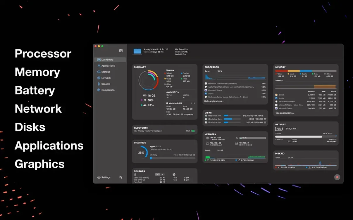 iStatistica Pro — tour 2 iStatistica Pro toolbar view 2
